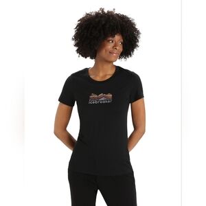 Icebreaker Women's Black T-Shirt Women's Merino Tech Lite II Short Sleeve M